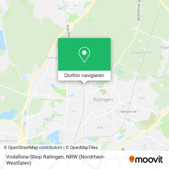 Vodafone-Shop Ratingen Karte