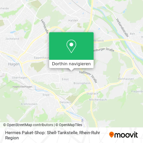 Hermes Paket-Shop: Shell-Tankstelle Karte