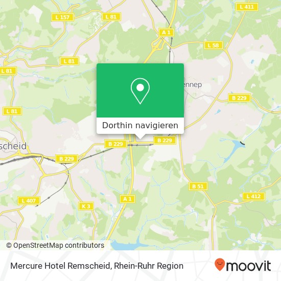 Mercure Hotel Remscheid Karte
