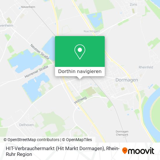 HIT-Verbrauchermarkt (Hit Markt Dormagen) Karte