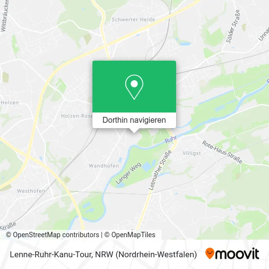 Lenne-Ruhr-Kanu-Tour Karte