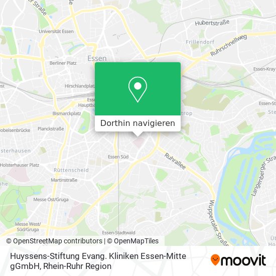 Huyssens-Stiftung Evang. Kliniken Essen-Mitte gGmbH Karte