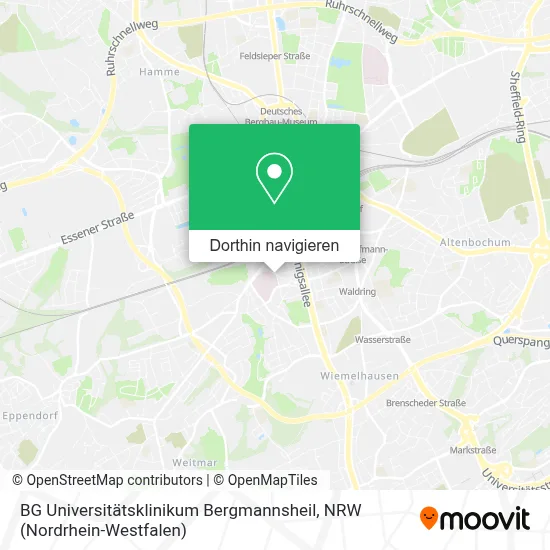 BG Universitätsklinikum Bergmannsheil Karte