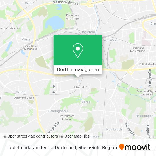 Trödelmarkt an der TU Dortmund Karte