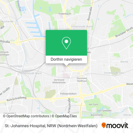 St.-Johannes-Hospital Karte