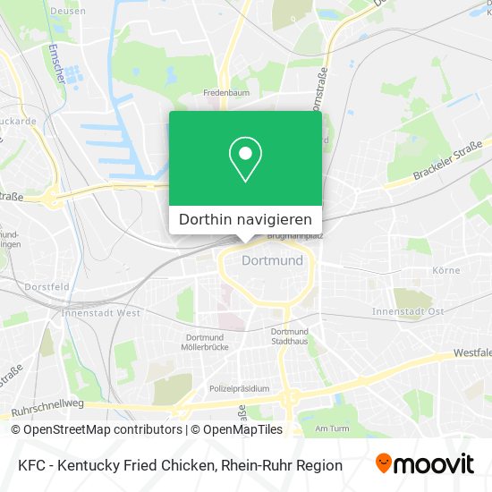 KFC - Kentucky Fried Chicken Karte