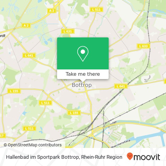 Hallenbad im Sportpark Bottrop Karte