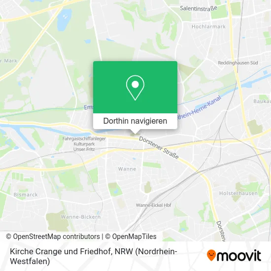 Kirche Crange und Friedhof Karte