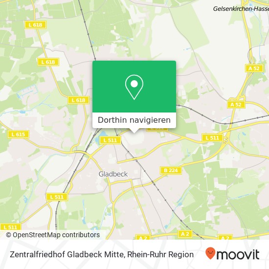 Zentralfriedhof Gladbeck Mitte Karte