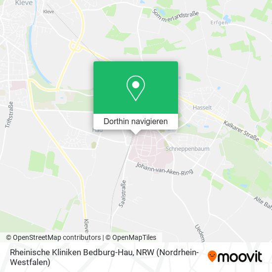 Rheinische Kliniken Bedburg-Hau Karte
