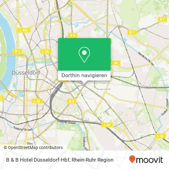 B & B Hotel Düsseldorf-Hbf Karte