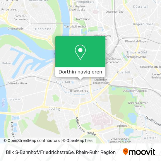 Bilk S-Bahnhof/Friedrichstraße Karte
