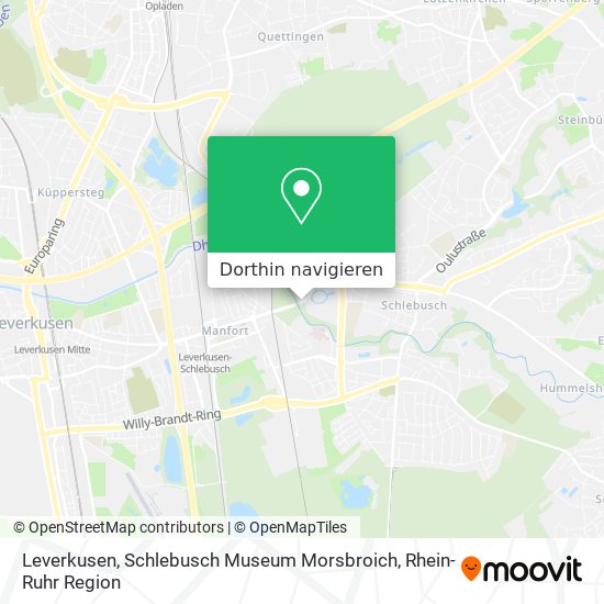 Leverkusen, Schlebusch Museum Morsbroich Karte