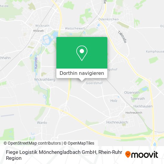 Fiege Logistik Mönchengladbach GmbH Karte