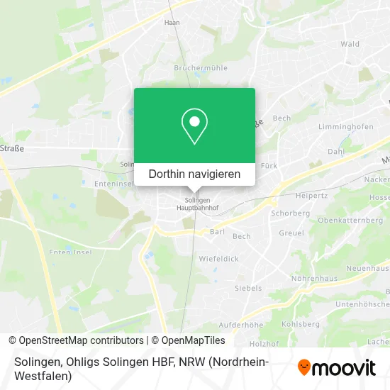 Solingen, Ohligs Solingen HBF Karte