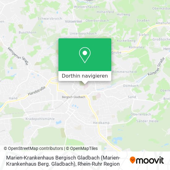 Marien-Krankenhaus Bergisch Gladbach Karte