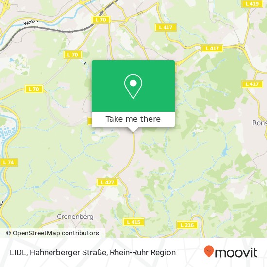 LIDL, Hahnerberger Straße Karte