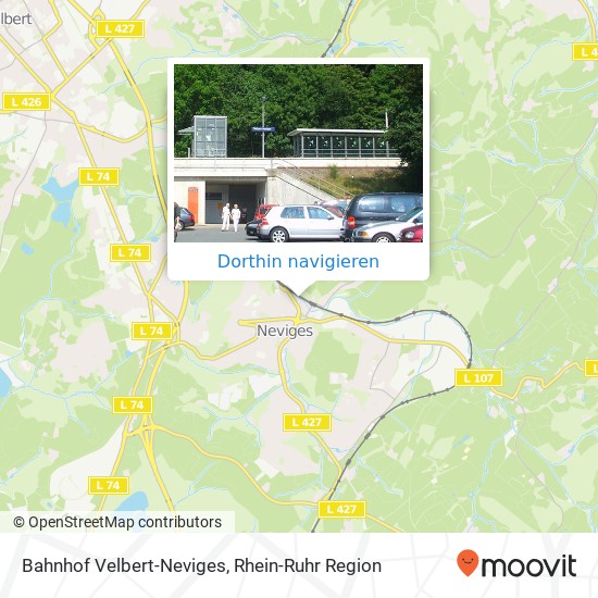 Bahnhof Velbert-Neviges Karte