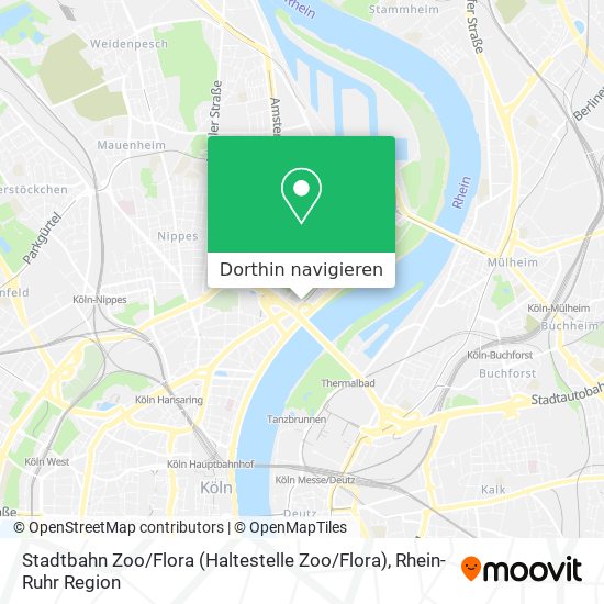 Stadtbahn Zoo / Flora (Haltestelle Zoo / Flora) Karte