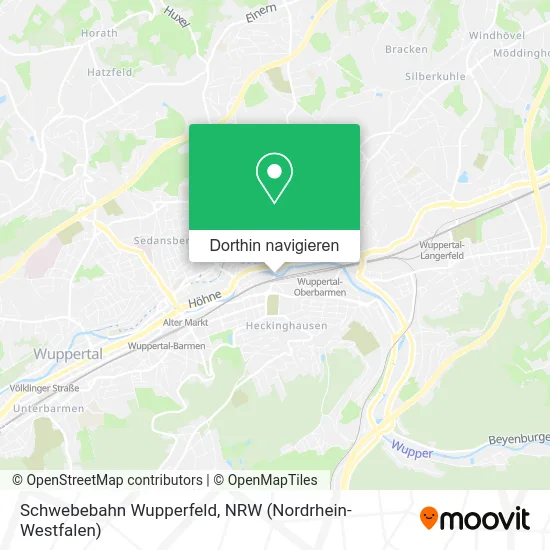 Schwebebahn Wupperfeld Karte