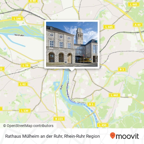 Rathaus Mülheim an der Ruhr Karte