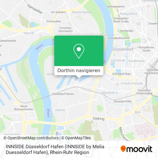 INNSIDE Düsseldorf Hafen (INNSIDE by Melia Duesseldorf Hafen) Karte