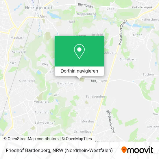 Friedhof Bardenberg Karte