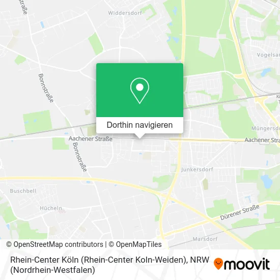 Rhein-Center Köln (Rhein-Center Koln-Weiden) Karte