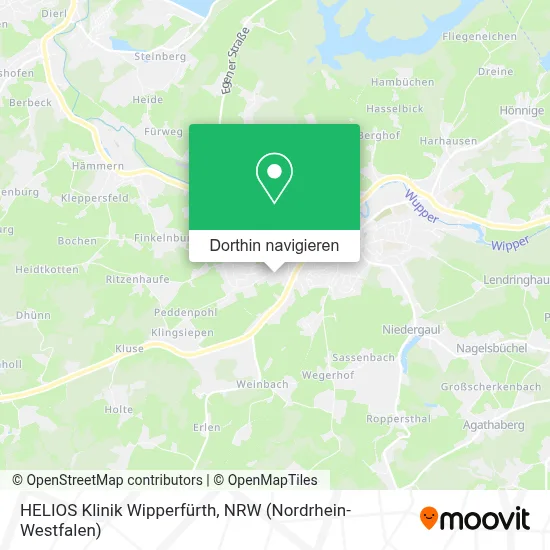 HELIOS Klinik Wipperfürth Karte
