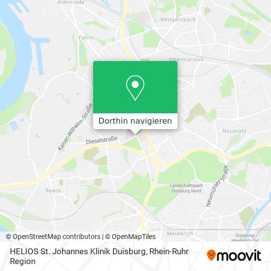 HELIOS St. Johannes Klinik Duisburg Karte