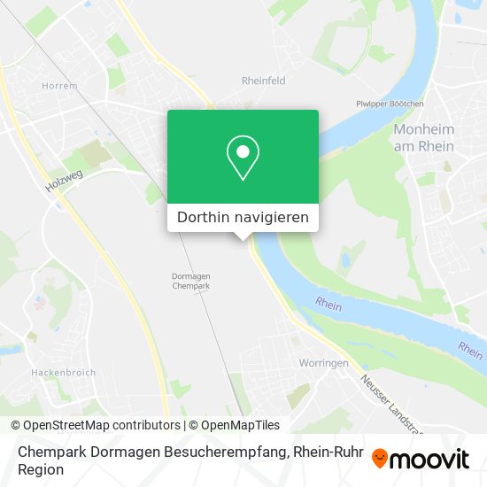Chempark Dormagen Besucherempfang Karte