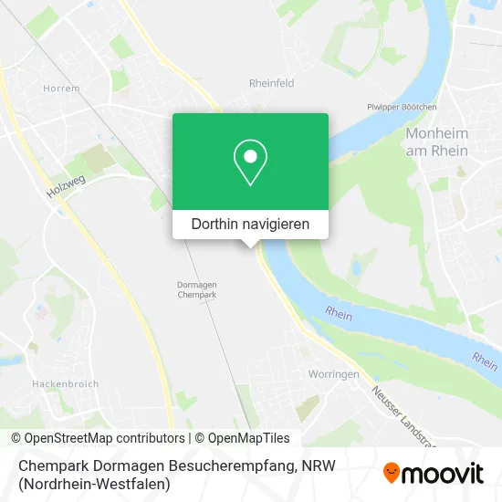 Chempark Dormagen Besucherempfang Karte