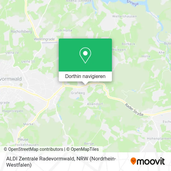 ALDI Zentrale Radevormwald Karte
