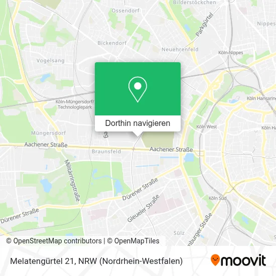 Melatengürtel 21 Karte