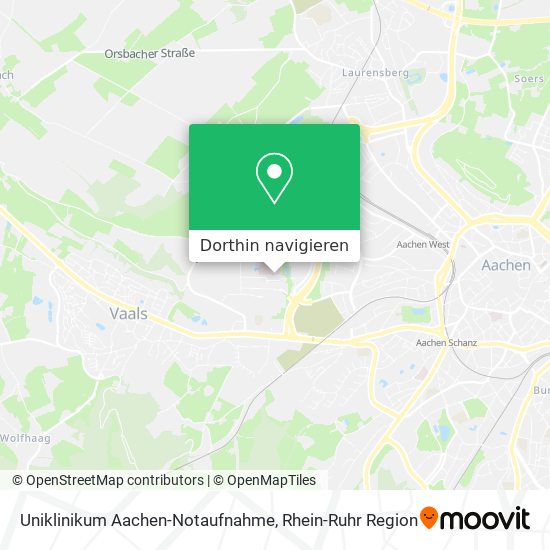 Uniklinikum Aachen-Notaufnahme Karte