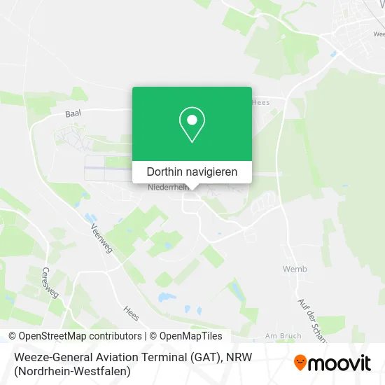 Weeze-General Aviation Terminal (GAT) Karte