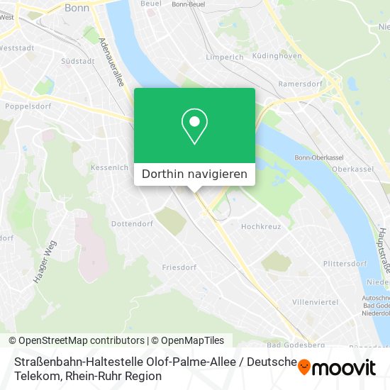 Straßenbahn-Haltestelle Olof-Palme-Allee / Deutsche Telekom Karte