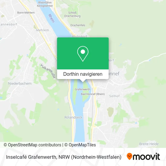 Inselcafé Grafenwerth Karte