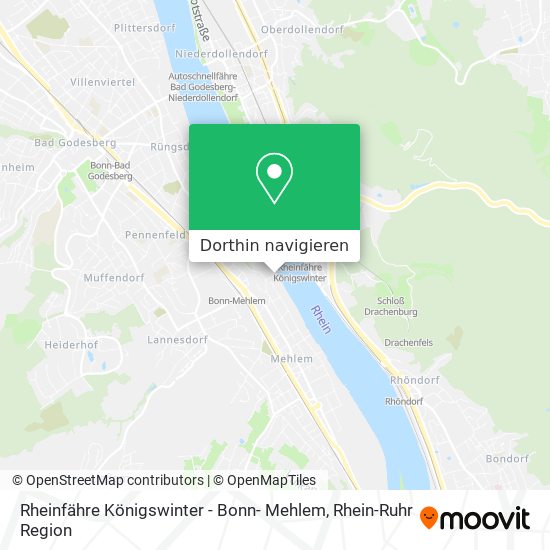 Rheinfähre Königswinter - Bonn- Mehlem Karte