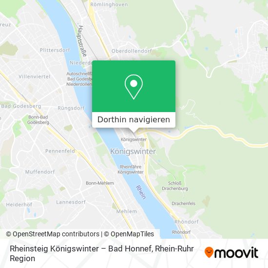 Rheinsteig Königswinter – Bad Honnef Karte