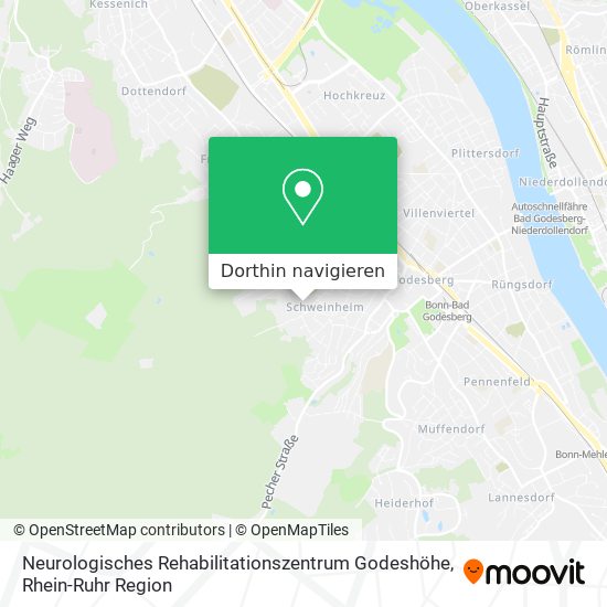 Neurologisches Rehabilitationszentrum Godeshöhe Karte