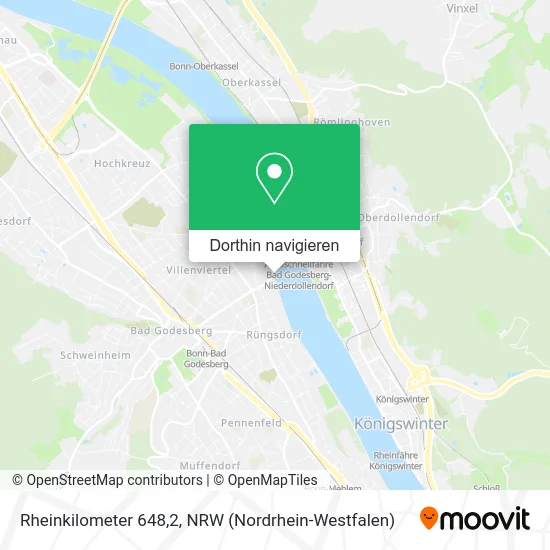 Rheinkilometer 648,2 Karte