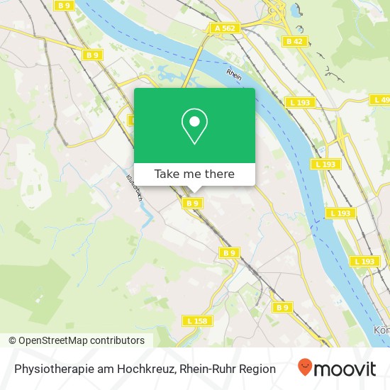 Physiotherapie am Hochkreuz Karte