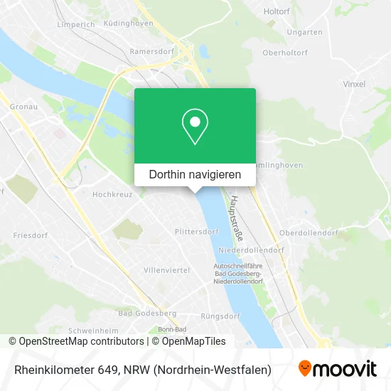 Rheinkilometer 649 Karte