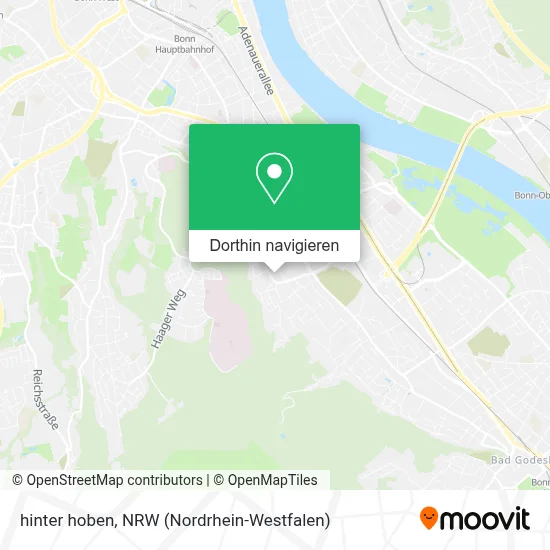 hinter hoben Karte