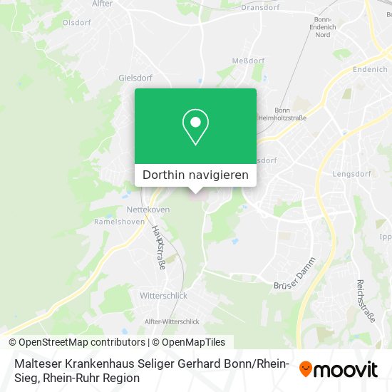 Malteser Krankenhaus Seliger Gerhard Bonn / Rhein-Sieg Karte