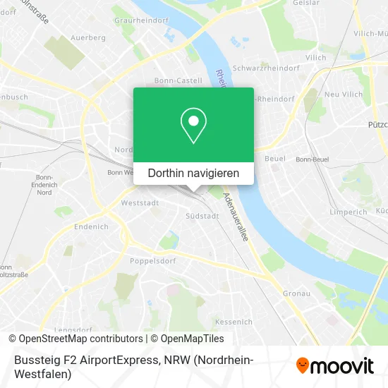 Bussteig F2 AirportExpress Karte