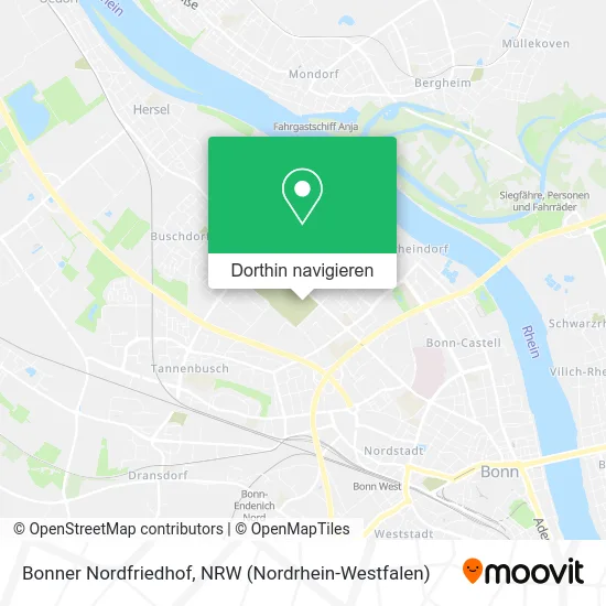 Bonner Nordfriedhof Karte