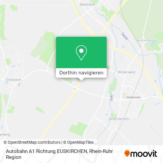 Autobahn A1 Richtung EUSKIRCHEN Karte