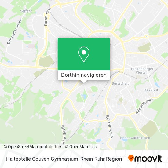 Haltestelle Couven-Gymnasium Karte